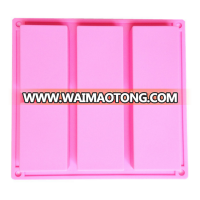 6 Cavity 100g handmade rectangle silicone soap mold