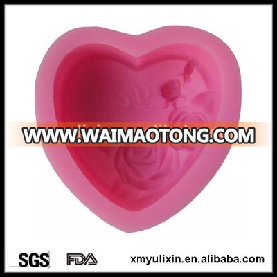 Popular rose design silicone mold for soap and candle making